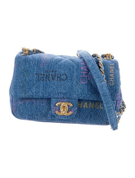 real Chanel denim bag